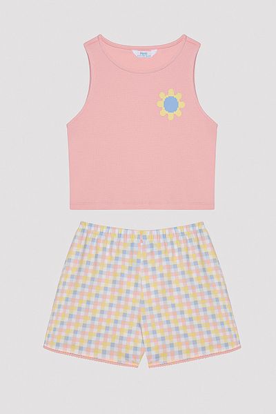 Penti Girl's Cool Daisy Multicolor Pajama Set