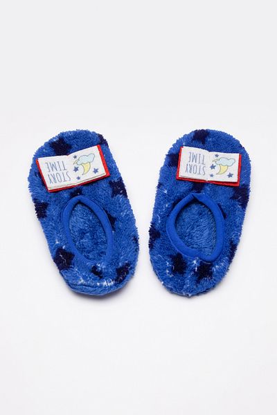 Penti Saks Blue Boy's Book Booties με μοτίβο Κάλτσες