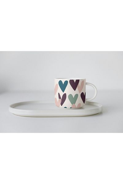 EYBaskı Tasarım Nescafe Fine - Porcelain Colored and Patterned Print