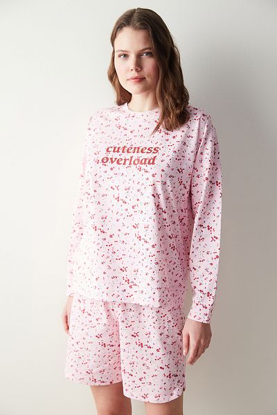 Penti Think Pink Sweatshirt Pajama Top
