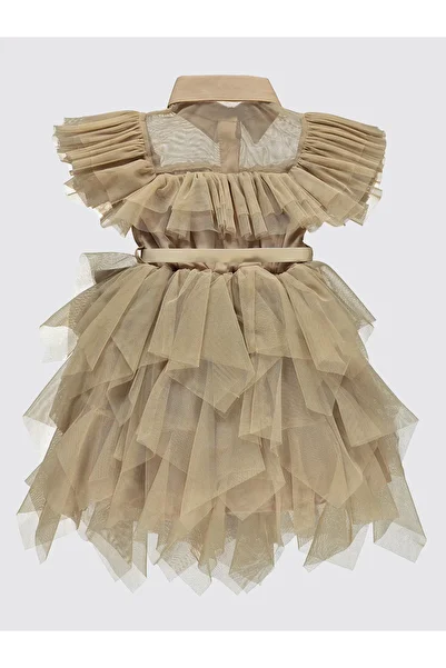 Civil Girls Beige Dress for Girls 6-13 Years