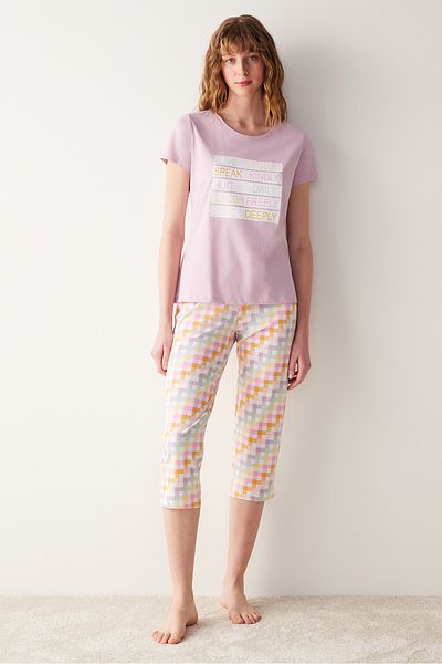 Penti Live Fully Lilac Capri Pajama Set