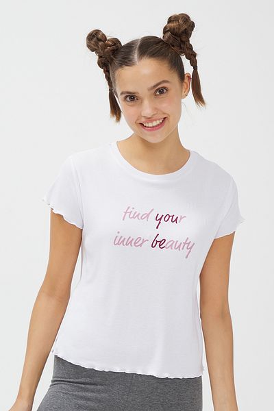Penti Tricou alb cu nervuri Bu4u