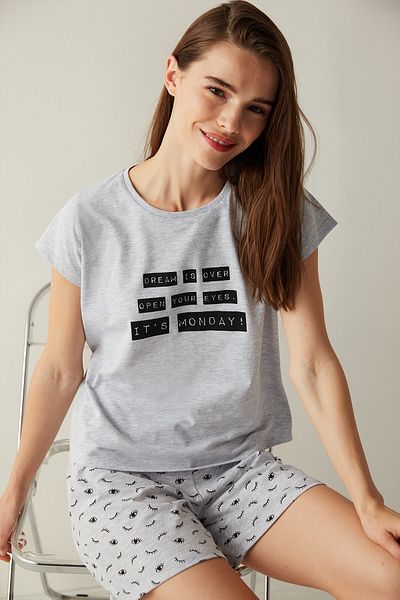 Penti Set de pijamale Ent Monday Shorts