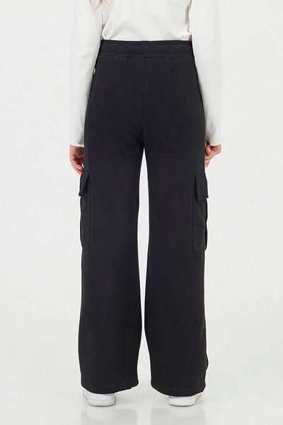 DMB BOYS & GIRLS Girl's Relaxed Cut Elastic Waist Cargo Pants - School Sweatpants with Pockets