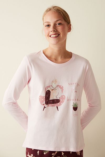 Penti I'm Booked Long Sleeve Pajama Set