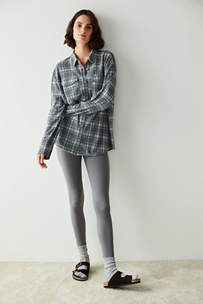 Penti Beige Checked Pijama Üstü