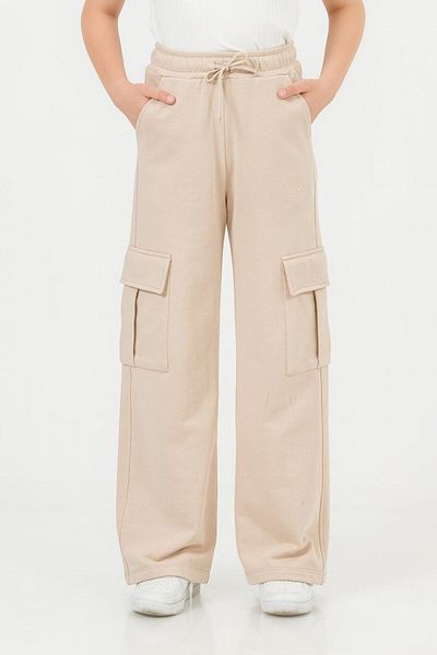 DMB BOYS & GIRLS Girl - Comfortable School Sweatpants with Elastic Waist and Cargo Pockets