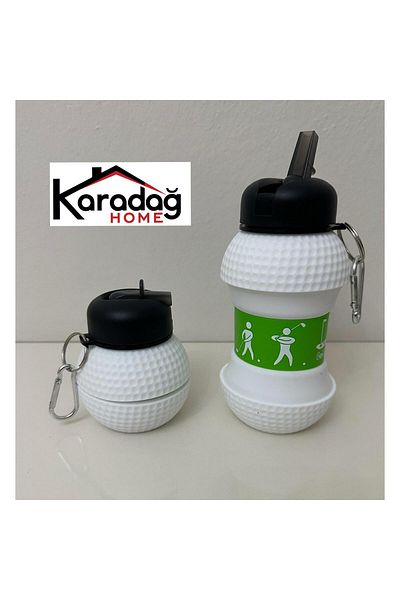 KARADAĞ HOME قارورة سليكون 550 مل مقاومة للتسرب وقابلة للطي للمدرسة والمكتب والتخييم والسفر
