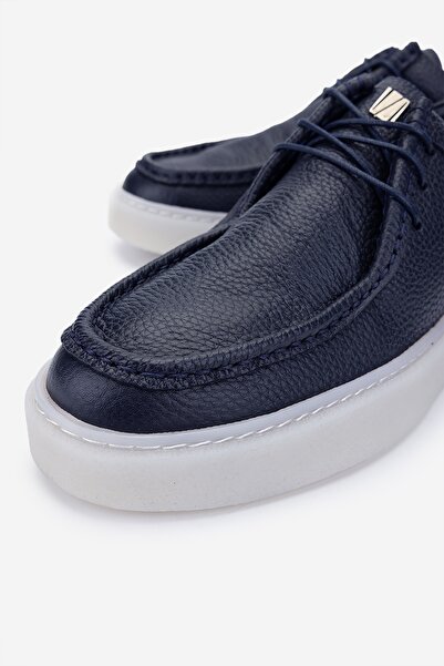 Valmenti Erkek Hakiki Deri Lacivert Sneakers & Spor Ayakkabı