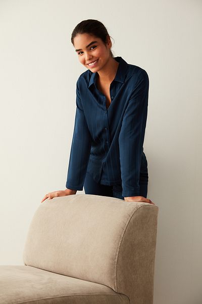 Penti Midnight Person Navy Shirt Pajama Set