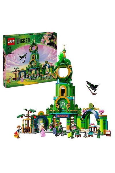 LEGO 75684 Model Wicked Emerald City - Tower Model for Children 9 Years Old and Up, Gl
