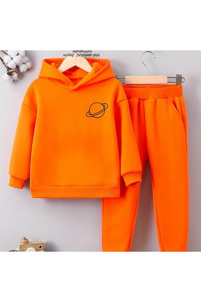 BENROMA Saturn Printed Children's Tracksuit Set - Unisex Oversize Fit