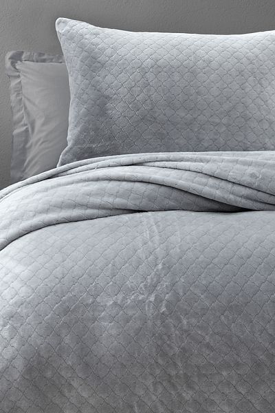 Yataş Belly Double Blanket Bedspread Set - Gray