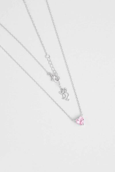 So CHIC... Isabella 18 Ayar Beyaz Altın Kaplama 45 Cm Kalp Kolye