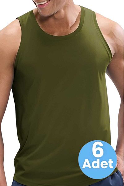 Uniquetrenders Ανδρικά βαμβακερά εσώρουχα 6'lı Athlete Soldier Singlet Soldier