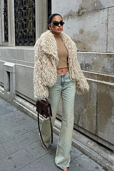 VAGGON Stone Color Women's Artificial Coat - Vs00062