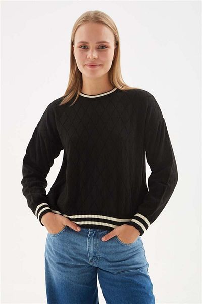 Fashion Friends Pulover cu model Black Diamond