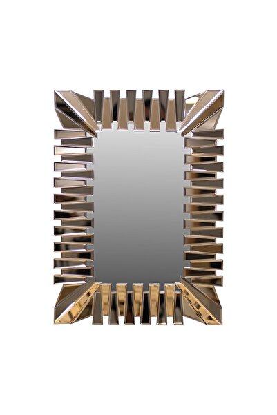 Elis Concept Venedik Dikdörtgen Dekoratif Ahşap Duvar Ayna Bronz 110 x 80 cm