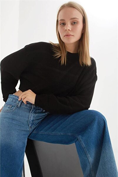 Fashion Friends Pulover cu dungi negre