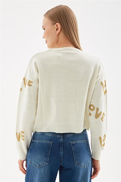 Fashion Friends Ecru Color Glitter Sweater