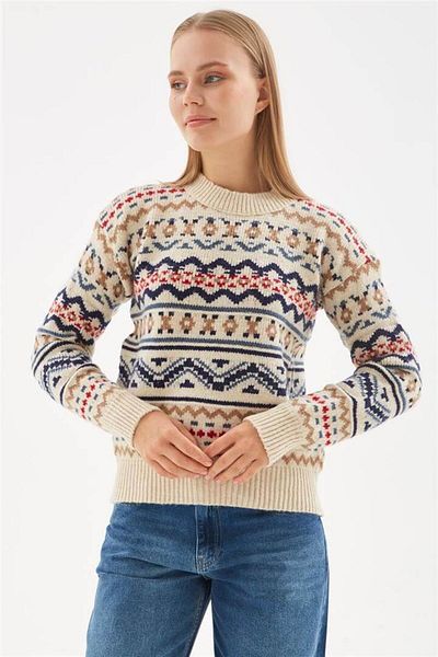 Fashion Friends Pulover cu model bej