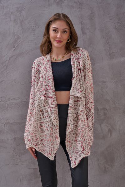 SHUGAA Women's Colorful Patterned Comfortable Fused Knitwear Cardigan
