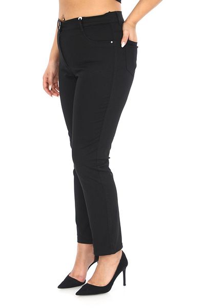 AKŞEN GİYİM Plus Size Women's - Full Summer Cotton Linen Trousers, Loose Lycra Pipe Leg
