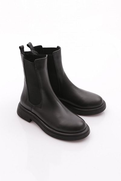 DGN Women's Stretch Detailed Boots Black Nappa 63122453