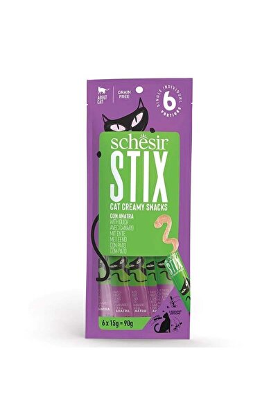 Schesir Cat Stix Ördekli Krema Kedi Ödülü 6x15gr