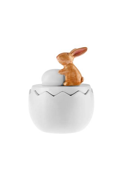 Karaca Ostern Aufbewahrungsbehälter mit Deckel, groß, Dolomit, weiß, Aufbewahrungsbehälter und Decke