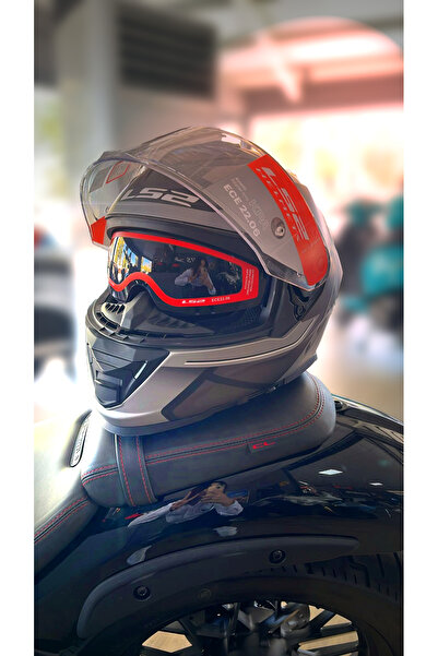 LS2 Storm 2 Güneş Vizörlü Faster Mat Tıtanıum Kask Ecr 22.06 Motosiklet Kaskı