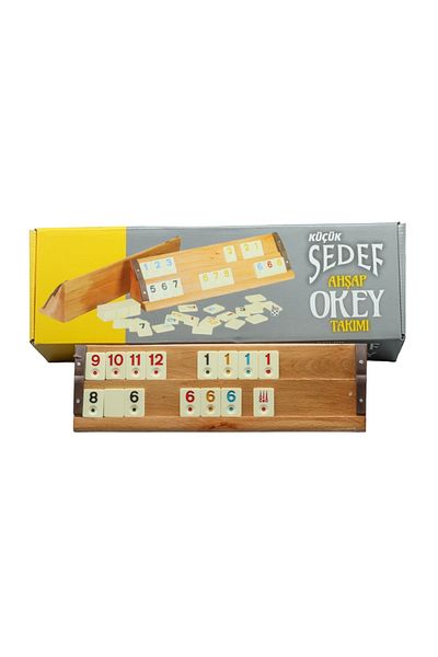 Sedef Small Size Tree Okey with Melamine Stones