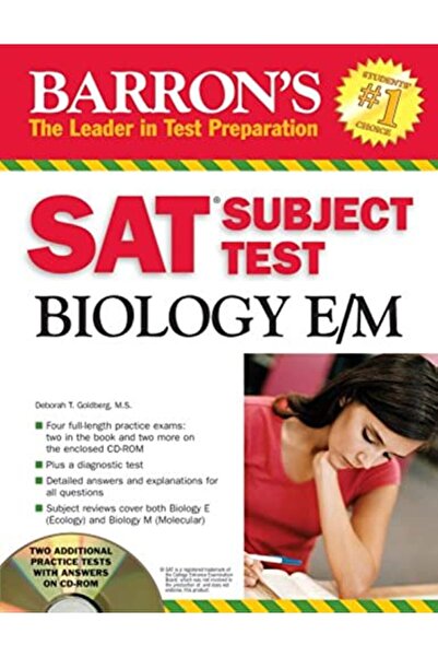 Kaplan اختبار Barron's SAT Subject Test Biology E/M 2008 مع قرص مضغوط