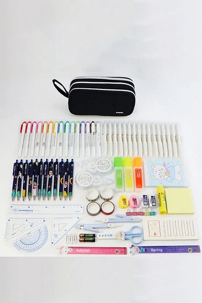 Go Veform Black Children's Pencil Bag - Multi-Compartment, Model 6889