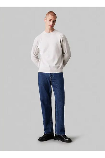 Calvin Klein Men's Gray Embroidered Sweater - Crew Neck, Regular Fit J30J 325671 P6G