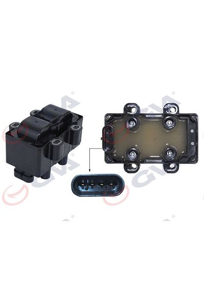 GVA Ignition Coil for Double Kangoo- Clio I-Ii-Ii 1.2 -1.6 - Megan I 1.4- 1.6-Scenic-Twng-Logan K7J Gnzrz