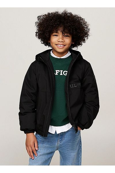 Tommy Hilfiger Black Men's Coat Kb0Kb09400Bds