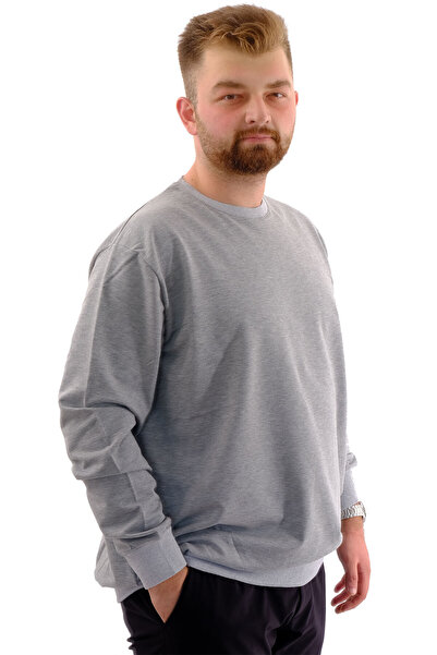 ModeXL Men's Crew Neck Sweatshirt - Mode Xl, Plus Size, U24174 Grimelange