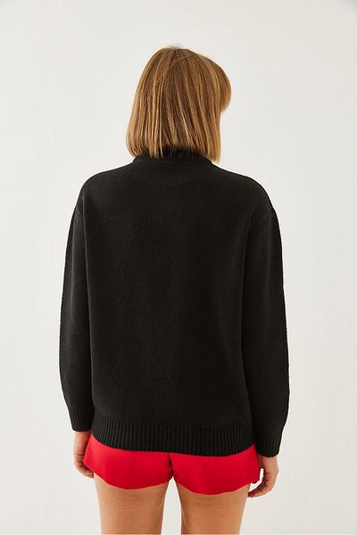 Bianco Lucci Damen-Strickpullover mit Rundhalsausschnitt und Herz-Stickerei 20247534