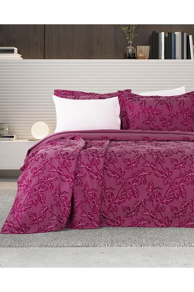 Lucien Home Jacquard Leaf Pattern Double Pique