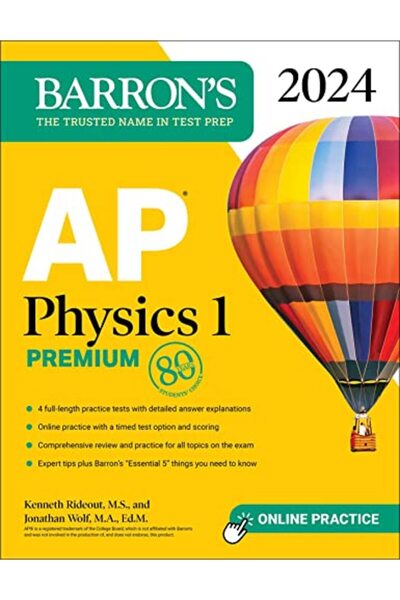 Kaplan Publishing AP Physics 1 Premium، 2024: 4 اختبارات تدريبية + مراجعة شام...
