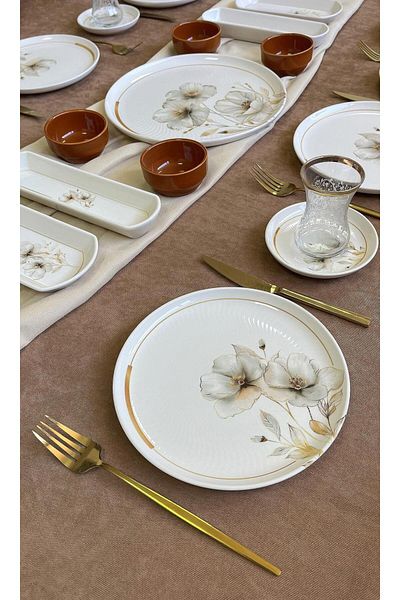 Borser Nevruz Anatolia 21 Piece Breakfast Set for 6 People