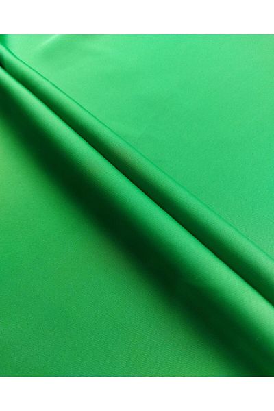 Kumaş Parça Πράσινο Λεπτό Σατέν Ζωντανό Χρώμα - 150 cm