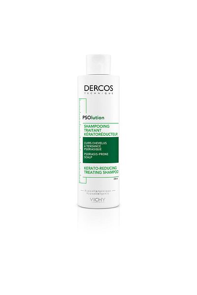 Vichy Dercos Psolution 200 ml – Haarpflegeshampoo mit peelender Wirkung gegen Schuppen und Schuppen