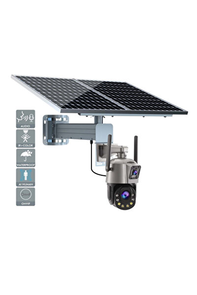 Genel Markalar 4G Solar Çift Kamera 36X 60W Güneş Panelli/Bay Her Telden