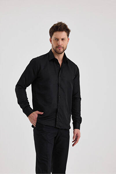 macharel jeans Men's Slim Fit Classic Long Sleeve Shirt