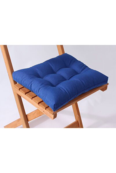 ALTINPAMUK Bistro Mutfak Bahçe Sandalye Minderi Sırtlıklı Saks Mavisi (MİNDER VE SIRT MİNDERİ)