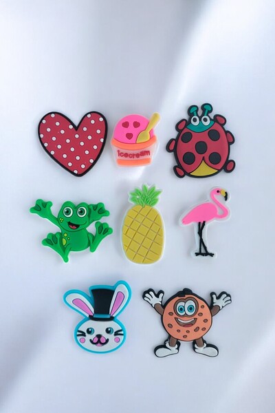 kalben accessories 8-Piece Silicone Figure - Buckle Ornament, Charm, Object