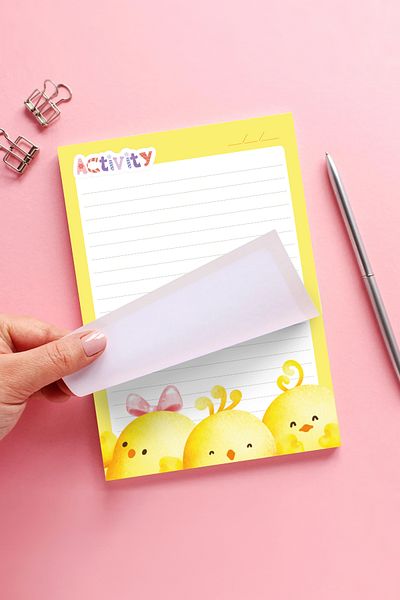 Copyder Cute Chick Themed Notepad Memo Pad Notebook Set 50 Sheets